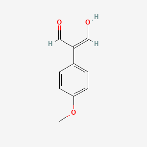 molecular formula C10H10O3 B3141945 (2Z)-3-hydroxy-2-(4-methoxyphenyl)prop-2-enal CAS No. 493038-90-7