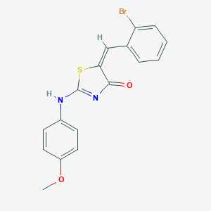 molecular formula C17H13BrN2O2S B314195 (5E)-5-[(2-bromophenyl)methylidene]-2-(4-methoxyanilino)-1,3-thiazol-4-one 
