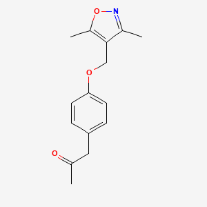 molecular formula C15H17NO3 B3141962 4-[(3,5-Dimethylisoxazol-4-yl)methoxy]phenyl acetone CAS No. 494771-45-8