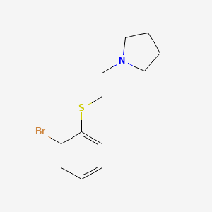 molecular formula C12H16BrNS B3141965 1-(2-((2-溴苯基)硫代)乙基)吡咯烷 CAS No. 494772-55-3