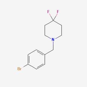 molecular formula C12H14BrF2N B3141971 1-[(4-Bromophenyl)methyl]-4,4-difluoropiperidine CAS No. 494773-06-7