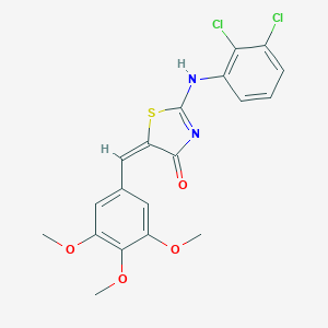 (5E)-2-(2,3-dichloroanilino)-5-[(3,4,5-trimethoxyphenyl)methylidene]-1,3-thiazol-4-one