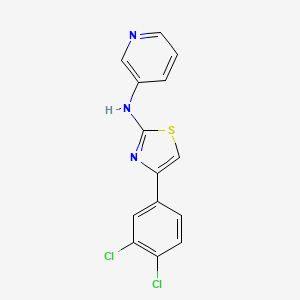 molecular formula C14H9Cl2N3S B3142030 (4-(3,4-Dichlorophenyl)(2,5-thiazolyl))-3-pyridylamine CAS No. 497060-07-8