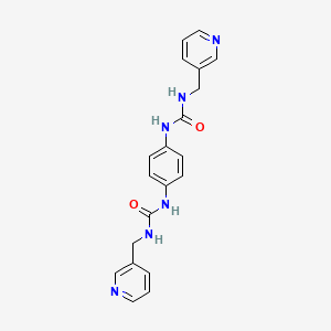 molecular formula C20H20N6O2 B3142042 ((3-Pyridylmethyl)amino)-N-(4-(((3-pyridylmethyl)amino)carbonylamino)phenyl)formamide CAS No. 497060-18-1