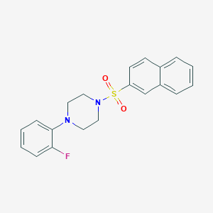 molecular formula C20H19FN2O2S B3142045 1-(2-Fluorophenyl)-4-(2-naphthylsulfonyl)piperazine CAS No. 497060-25-0