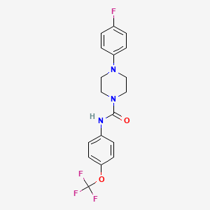 molecular formula C18H17F4N3O2 B3142048 4-(4-fluorophenyl)-N-[4-(trifluoromethoxy)phenyl]piperazine-1-carboxamide CAS No. 497060-78-3