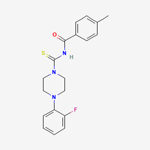 molecular formula C19H20FN3OS B3142049 N-[4-(2-fluorophenyl)piperazine-1-carbothioyl]-4-methylbenzamide CAS No. 497061-04-8