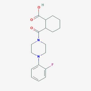 molecular formula C18H23FN2O3 B3142057 2-[4-(2-fluorophenyl)piperazine-1-carbonyl]cyclohexane-1-carboxylic Acid CAS No. 497061-34-4