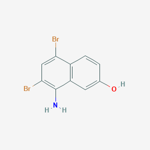 molecular formula C10H7Br2NO B3142067 8-Amino-5,7-dibromo-2-naphthalenol CAS No. 497151-52-7