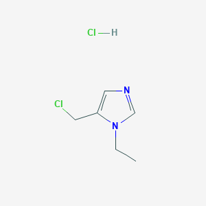 molecular formula C6H10Cl2N2 B3142109 5-(Chloromethyl)-1-ethyl-1H-imidazole hydrochloride CAS No. 497853-90-4