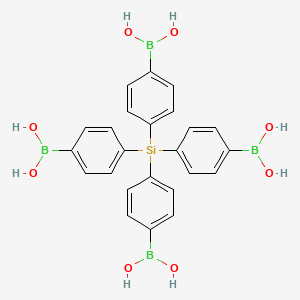 molecular formula C24H24B4O8Si B3142138 硼酸，(硅烷四甲基-4,1-苯亚甲基)四-(9CI) CAS No. 499142-74-4