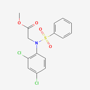 molecular formula C15H13Cl2NO4S B3142175 Methyl N-(2,4-dichlorophenyl)-N-(phenylsulfonyl)glycinate CAS No. 499979-78-1