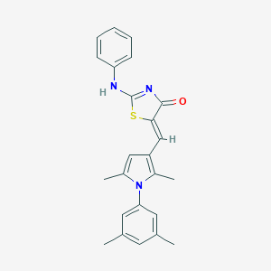 (5Z)-2-anilino-5-[[1-(3,5-dimethylphenyl)-2,5-dimethylpyrrol-3-yl]methylidene]-1,3-thiazol-4-one