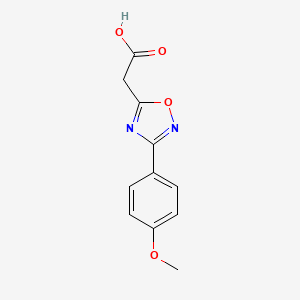 molecular formula C11H10N2O4 B3142200 2-[3-(4-Methoxyphenyl)-1,2,4-oxadiazol-5-yl]acetic acid CAS No. 500024-33-9
