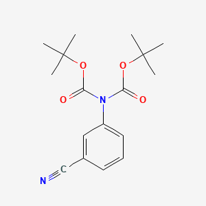molecular formula C17H22N2O4 B3142206 叔丁基N-[(叔丁氧基)羰基]-N-(3-氰基苯基)氨基甲酸酯 CAS No. 500024-52-2