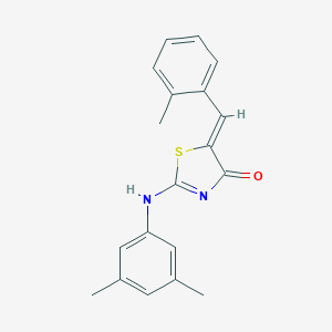 molecular formula C19H18N2OS B314221 (5Z)-2-(3,5-dimethylanilino)-5-[(2-methylphenyl)methylidene]-1,3-thiazol-4-one 