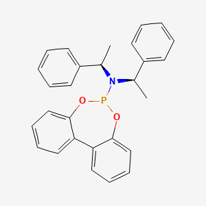B3142219 N N-Bis-[(R)-1-phenylethyl]dibenzo[D F][ CAS No. 500103-26-4