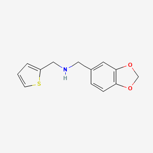1-(1,3-benzodioxol-5-yl)-N-(thiophen-2-ylmethyl)methanamine