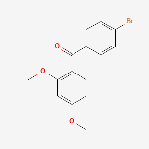 molecular formula C15H13BrO3 B3142225 (4-Bromophenyl)(2,4-dimethoxyphenyl)methanone CAS No. 500293-60-7