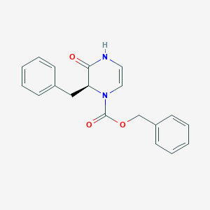 molecular formula C19H18N2O3 B3142269 (S)-Benzyl 2-benzyl-3-oxo-3,4-dihydropyrazine-1(2H)-carboxylate CAS No. 500782-67-2
