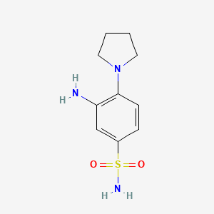 molecular formula C10H15N3O2S B3142276 3-Amino-4-pyrrolidinobenzenesulfonamide CAS No. 500900-33-4