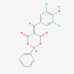 molecular formula C17H10Cl2O5 B314231 5-(3,5-Dichloro-4-hydroxybenzylidene)-2-phenyl-1,3-dioxane-4,6-dione 