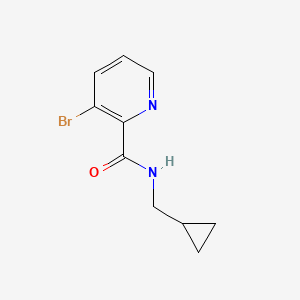 molecular formula C10H11BrN2O B3142314 2-Pyridinecarboxamide, 3-bromo-N-(cyclopropylmethyl)- CAS No. 502169-79-1