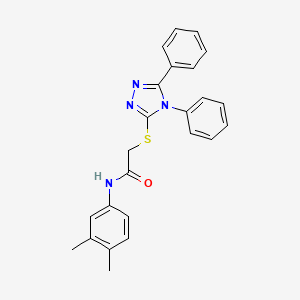 molecular formula C24H22N4OS B3142315 N-(3,4-dimethylphenyl)-2-[(4,5-diphenyl-4H-1,2,4-triazol-3-yl)sulfanyl]acetamide CAS No. 502464-76-8