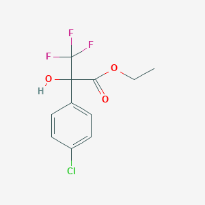 molecular formula C11H10ClF3O3 B3142330 2-(4-Chlorophenyl)-3,3,3-trifluoro-2-hydroxypropionic acid ethyl ester CAS No. 502607-03-6