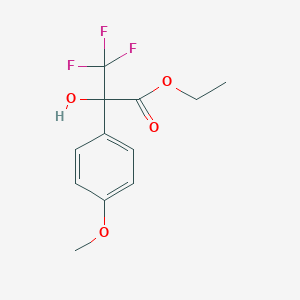 molecular formula C12H13F3O4 B3142336 3,3,3-Trifluoro-2-hydroxy-2-(4-methoxyphenyl)propionic acid ethyl ester CAS No. 502607-05-8