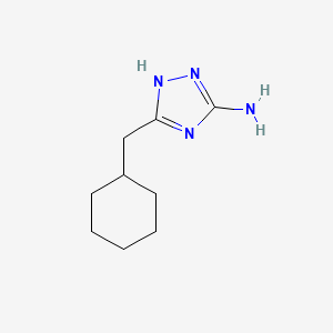 molecular formula C9H16N4 B3142342 5-Cyclohexylmethyl-1H-[1,2,4]triazol-3-ylamine CAS No. 502685-54-3