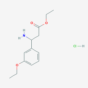 molecular formula C13H20ClNO3 B3142353 Ethyl 3-amino-3-(3-ethoxyphenyl)propanoate hydrochloride CAS No. 502841-96-5