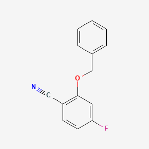molecular formula C14H10FNO B3142391 2-(苄氧基)-4-氟基苯甲腈 CAS No. 503293-06-9