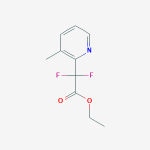 molecular formula C10H11F2NO2 B3142412 Ethyl Difluoro(3-methylpyridin-2-yl)acetate CAS No. 503627-61-0