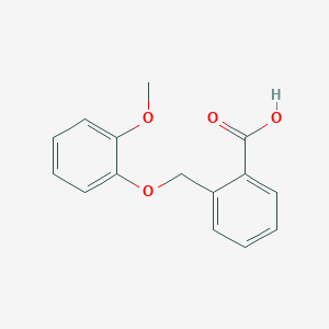 molecular formula C15H14O4 B3142443 2-[(2-Methoxyphenoxy)methyl]benzoic acid CAS No. 50456-88-7