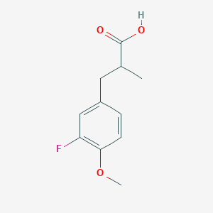 molecular formula C11H13FO3 B3142494 3-(3-氟-4-甲氧基苯基)-2-甲基丙酸 CAS No. 50703-56-5
