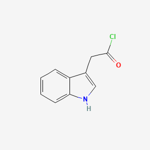 molecular formula C10H8ClNO B3142508 1H-吲哚-3-乙酰氯 CAS No. 50720-05-3