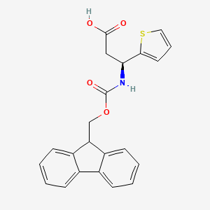 molecular formula C22H19NO4S B3142543 (S)-3-((((9H-芴-9-基)甲氧羰基)氨基)-3-(噻吩-2-基)丙酸 CAS No. 507472-08-4