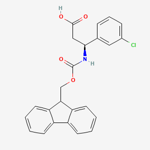 (S)-3-((((9H-Fluoren-9-yl)methoxy)carbonyl)amino)-3-(3-chlorophenyl)propanoic acid