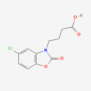 molecular formula C11H10ClNO4 B3142577 4-(5-Chloro-2-oxo-benzooxazol-3-yl)-butyric acid CAS No. 508195-68-4