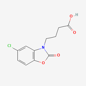 molecular formula C11H10ClNO4 B3142577 4-(5-氯-2-氧代-苯并恶唑-3-基)-丁酸 CAS No. 508195-68-4