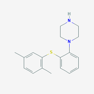 molecular formula C18H22N2S B3142594 1-(2-((2,5-Dimethylphenyl)thio)phenyl)piperazine CAS No. 508233-77-0