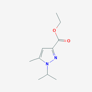 molecular formula C10H16N2O2 B3142636 ethyl 1-isopropyl-5-methyl-1H-pyrazole-3-carboxylate CAS No. 50920-48-4