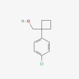 molecular formula C11H13ClO B3142646 (1-(4-Chlorophenyl)cyclobutyl)methanol CAS No. 50921-41-0