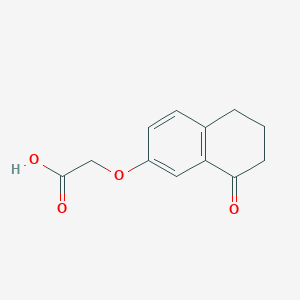 molecular formula C12H12O4 B3142672 2-((8-Oxo-5,6,7,8-tetrahydronaphthalen-2-yl)oxy)acetic acid CAS No. 51062-68-1