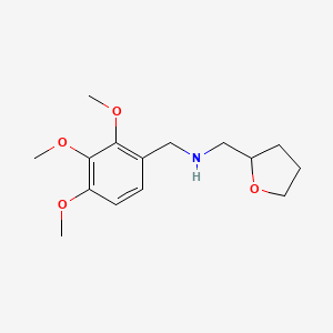 molecular formula C15H23NO4 B3142681 (Tetrahydro-furan-2-ylmethyl)-(2,3,4-trimethoxy-benzyl)-amine CAS No. 510723-81-6