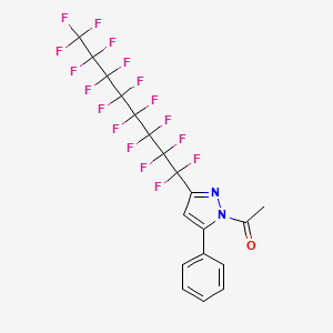 molecular formula C19H9F17N2O B3142707 1-乙酰基-3(5)-全氟辛基-5(3)-苯基吡唑 CAS No. 511243-94-0