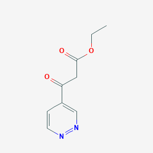 molecular formula C9H10N2O3 B3142739 4-Pyridazinepropanoic acid, beta-oxo-, ethyl ester CAS No. 51149-09-8