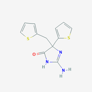 molecular formula C12H11N3OS2 B3142760 2-Amino-5-(2-thienyl)-5-(2-thienylmethyl)-1H-imidazole-4(5H)-one CAS No. 512190-86-2