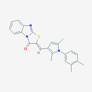 molecular formula C24H21N3OS B314277 2-{[1-(3,4-dimethylphenyl)-2,5-dimethyl-1H-pyrrol-3-yl]methylene}[1,3]thiazolo[3,2-a]benzimidazol-3(2H)-one 